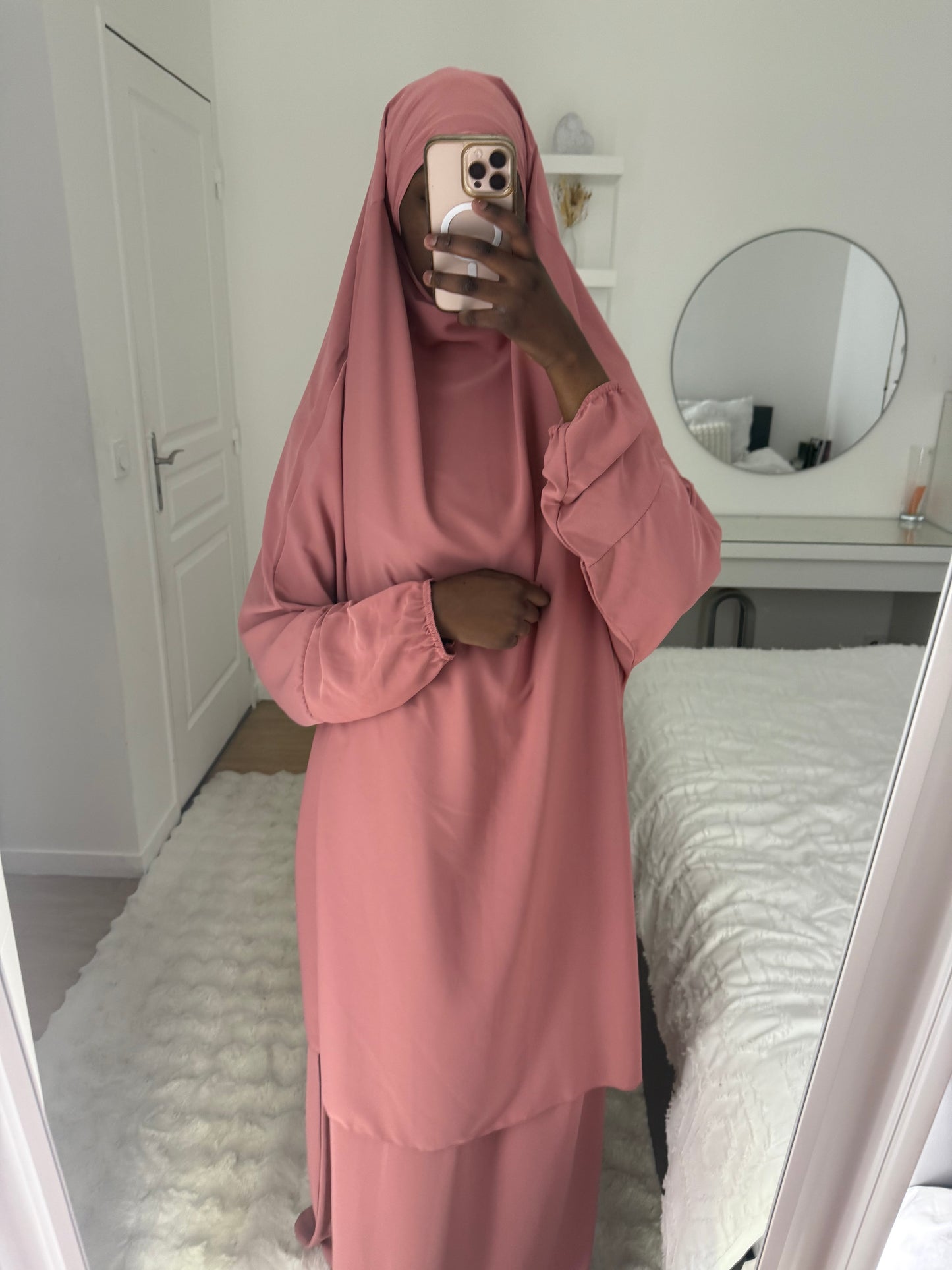 Jilbab jupe 2 pièce Rose
