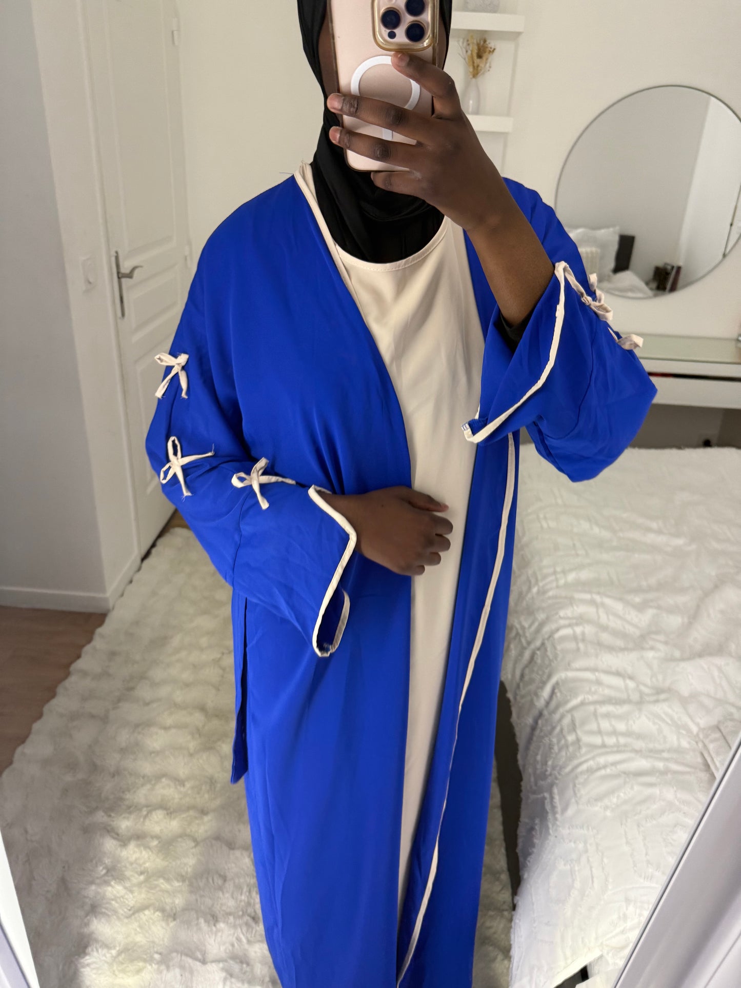 Abaya kimono TIYA Bleu