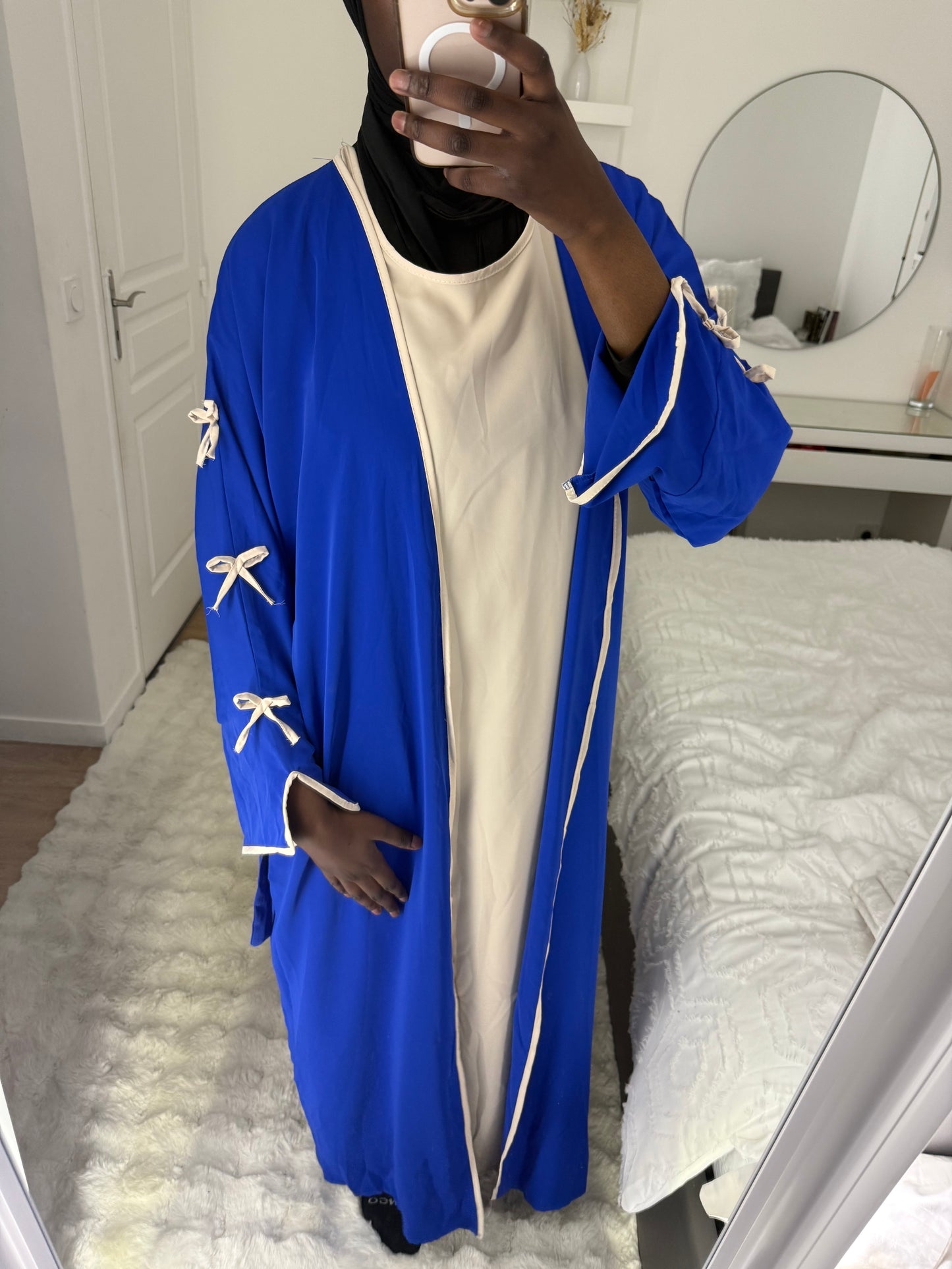 Abaya kimono TIYA Bleu