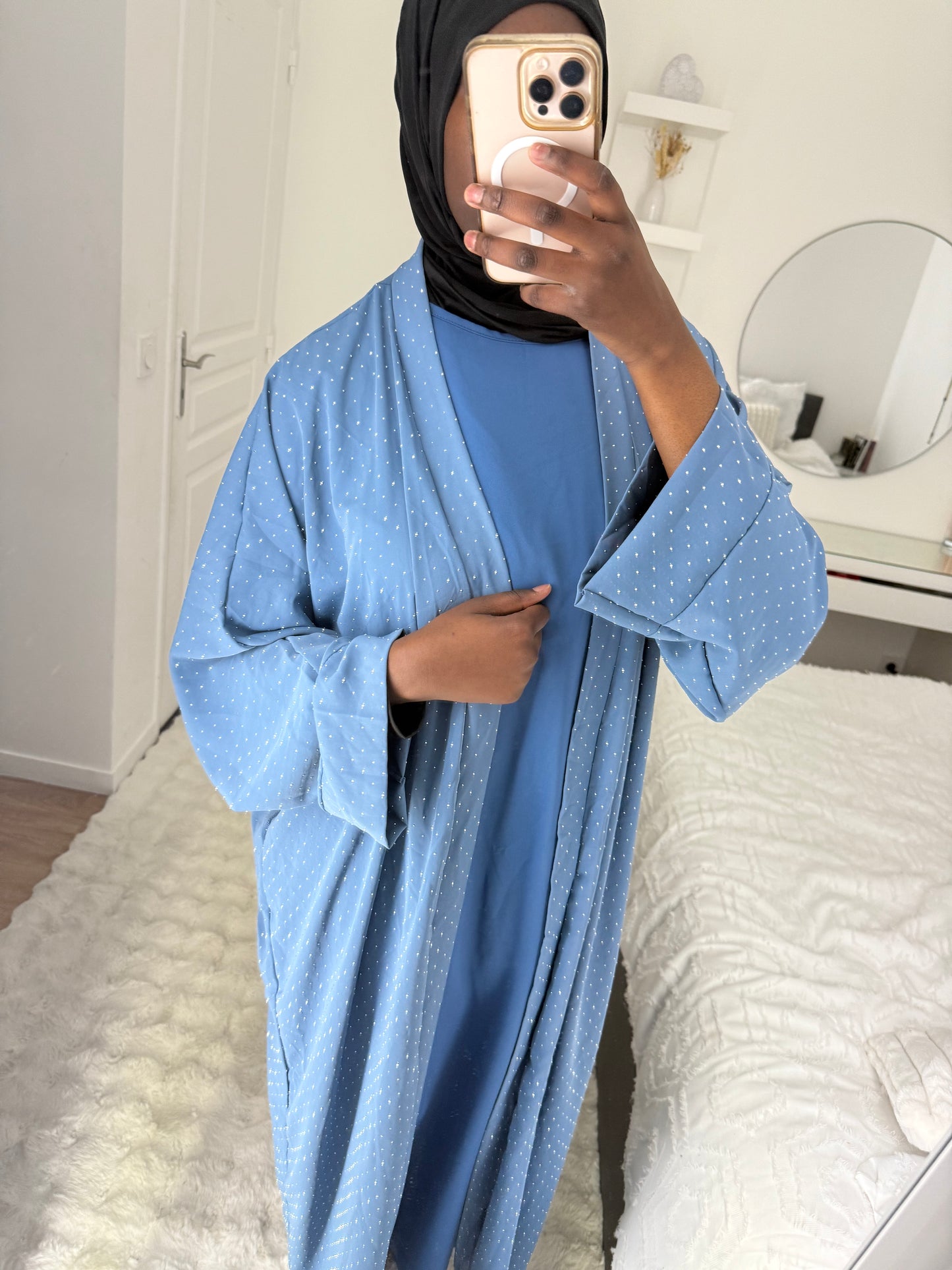 Abaya kimono STAR Bleu