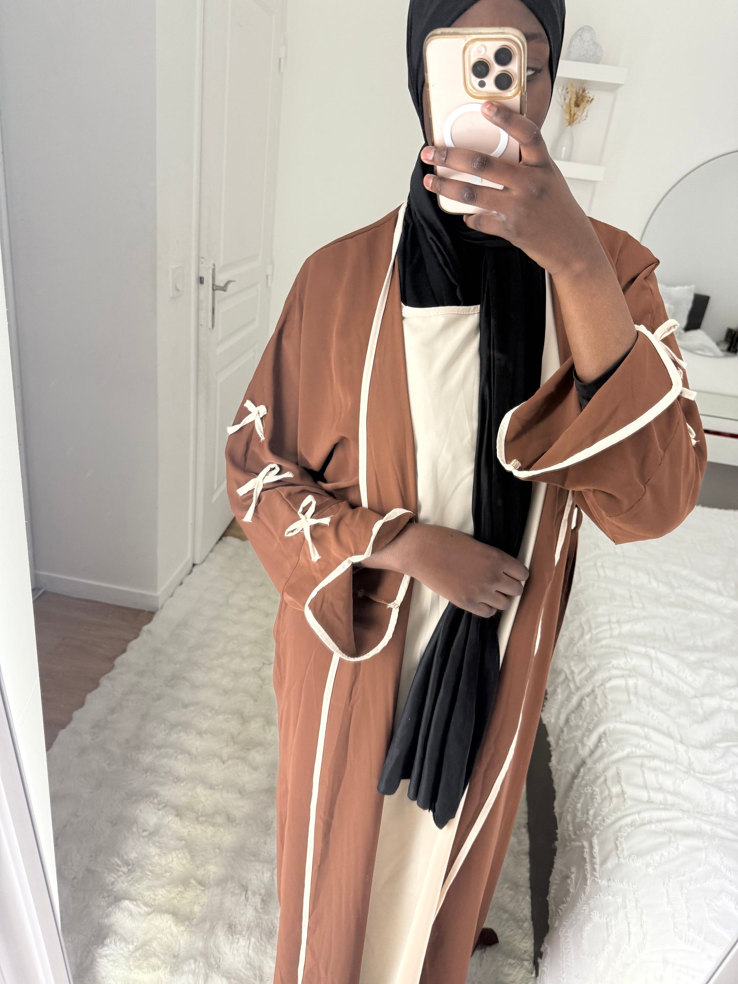 Abaya kimono TIYA Marron