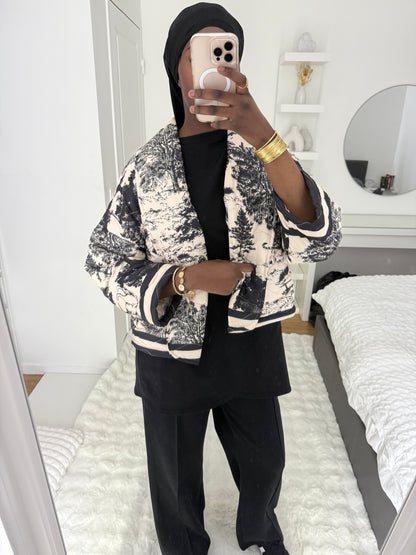 Veste imprimée noir