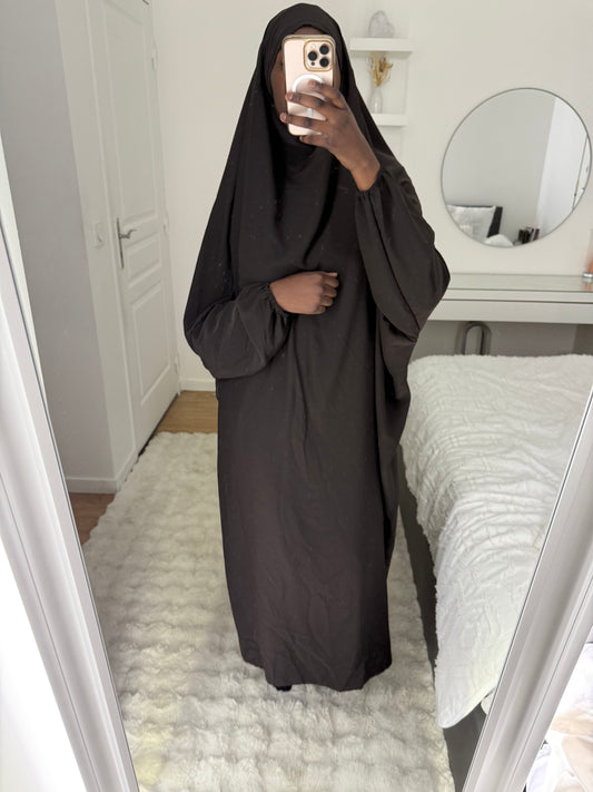 Jilbab 1 pièce Marron