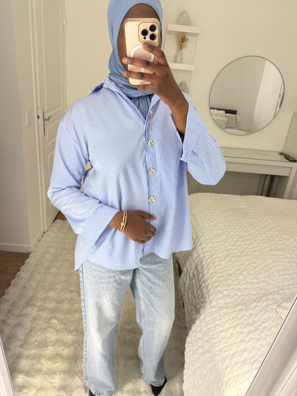 Chemise rayé Bleu