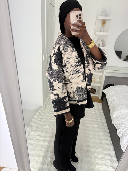 Veste imprimée noir