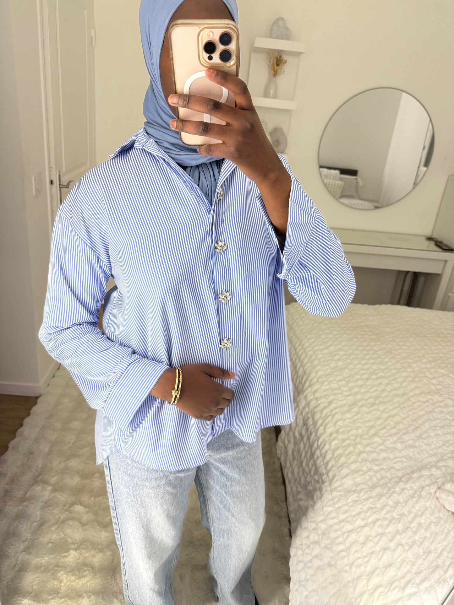 Chemise rayé Bleu