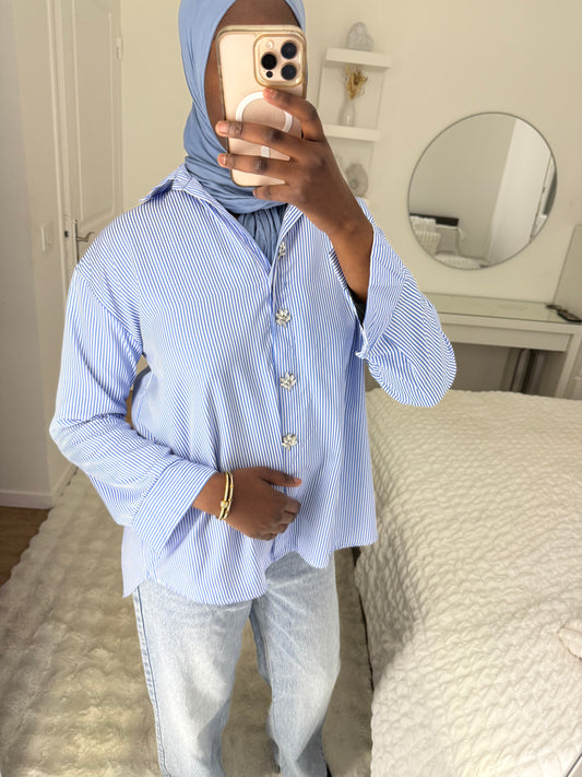 Chemise rayé Bleu
