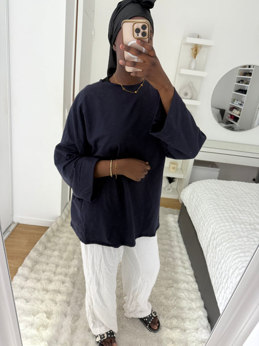 T-Shirt Oversize Bleu marine