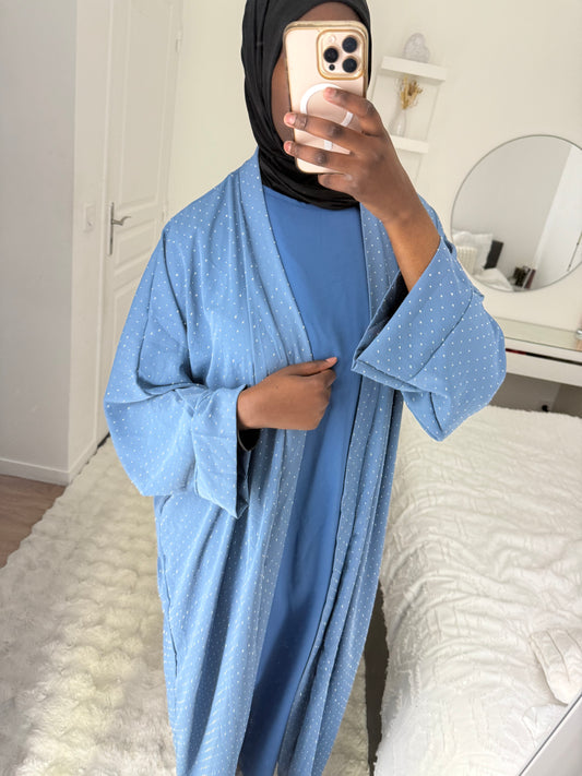 Abaya kimono STAR Bleu