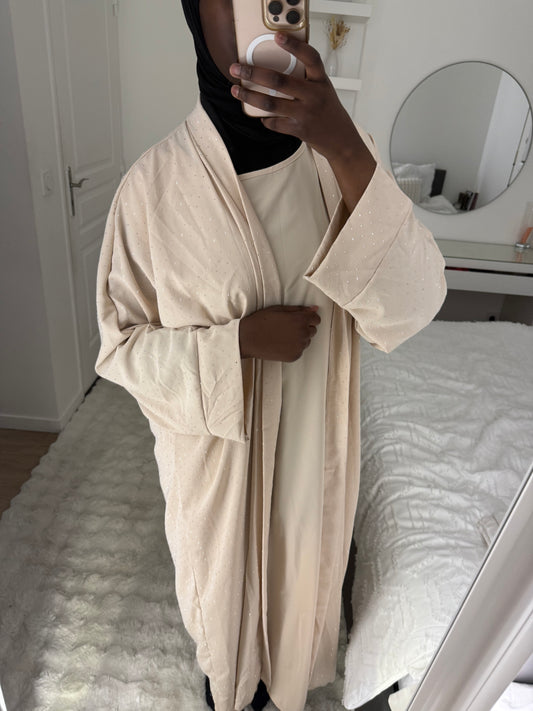 Abaya kimono STAR Beige