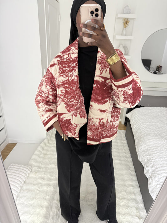 Veste imprimée rouge