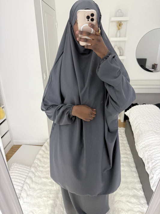 Jilbab jupe 2 pièce Gris